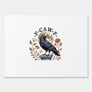 F-Caw-F Raven Moon Gothic Halloween Crow Bird Love Sign
