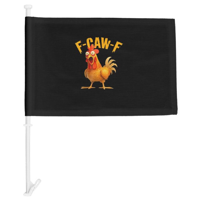 F-Caw-F Retro Classic Car Flag (Front)