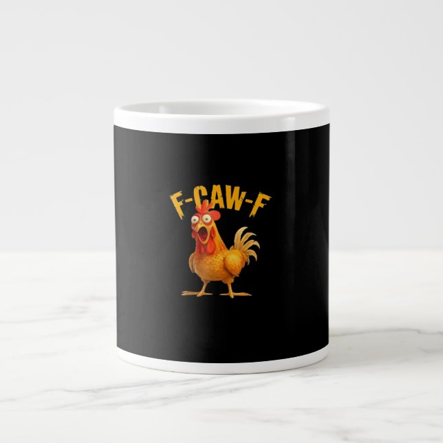 F-Caw-F Retro Classic Giant Coffee Mug (Front)