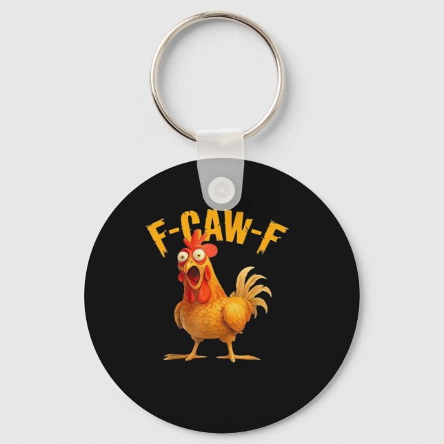 F-Caw-F Retro Classic Keychain (Front)