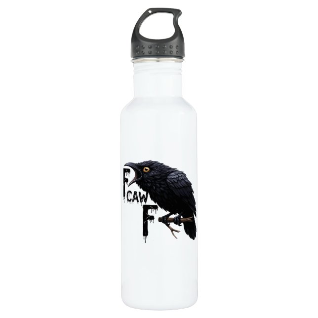 F Caw F Retro Classic Stainless Steel Water Bottle (Front)