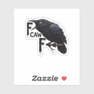 F Caw F Retro Classic Sticker