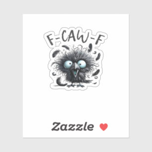 F Caw F Retro Classic Style Sticker