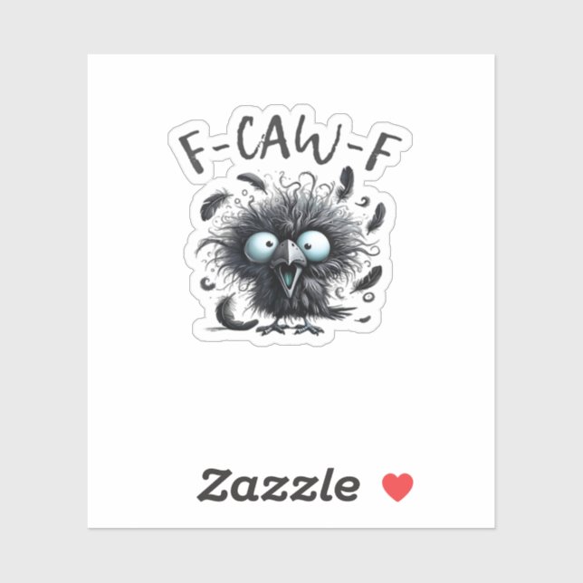 F Caw F Retro Classic Style Sticker (Sheet)