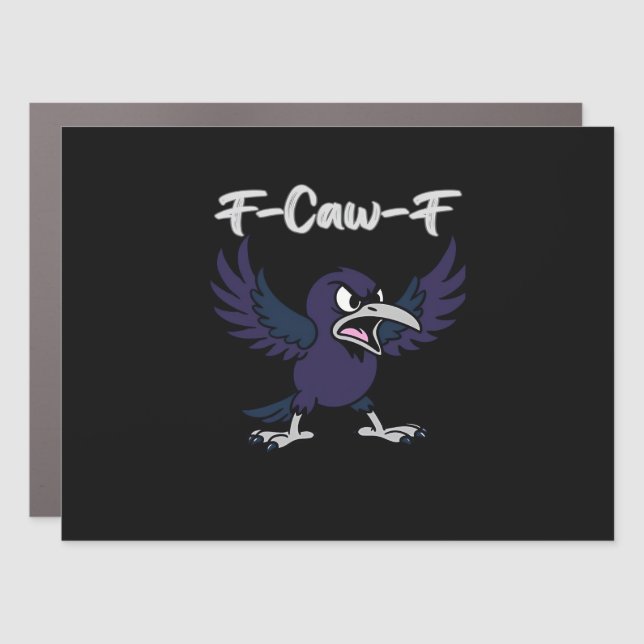 F-Caw-F Retro Graphic Car Magnet (Front)