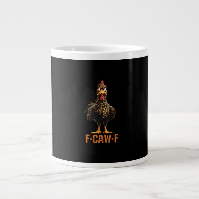 F-Caw-F Simple Clean Giant Coffee Mug (Front)