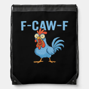 F-Caw-F Swearing Chicken Classic Retro Style Drawstring Bag