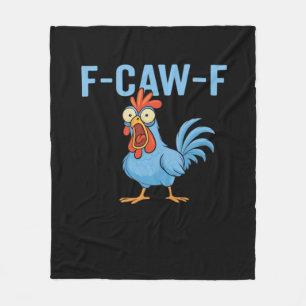 F-Caw-F Swearing Chicken Classic Retro Style Fleece Blanket