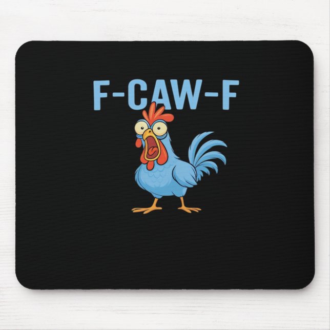 F-Caw-F Swearing Chicken Classic Retro Style Mouse Pad (Front)