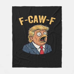 F-Caw-F Tr-ump Rooster Fleece Blanket