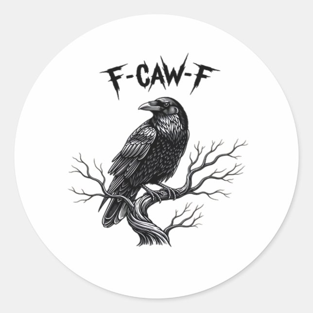 F Caw F Trendy Modern Style Classic Round Sticker (Front)