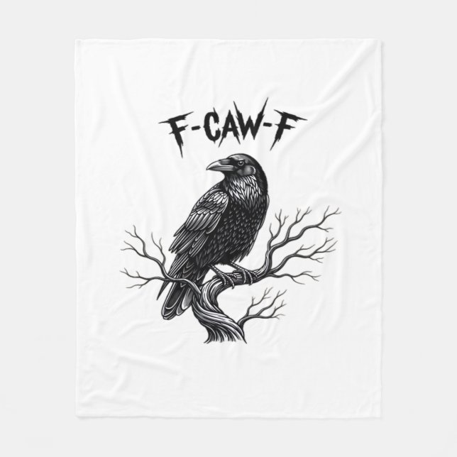 F Caw F Trendy Modern Style Fleece Blanket (Front)