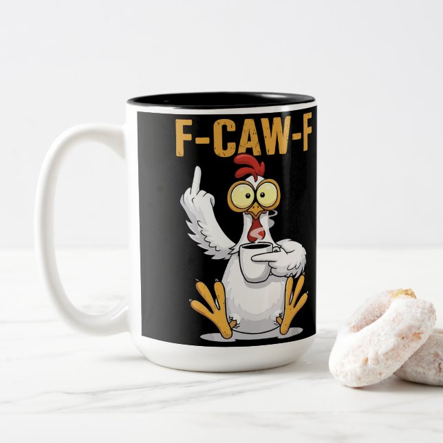 F-CAW-F Two-Tone COFFEE MUG (With Donut)