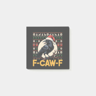 F-Caw-F Ugly Christmas Sweater Funny Raven Xmas Post-it Notes