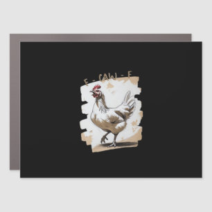 F-Caw-F Vintage Graphic Car Magnet