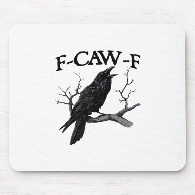 F Caw F Vintage Graphic Classic Mouse Pad (Front)