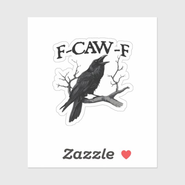 F Caw F Vintage Graphic Classic Sticker (Sheet)