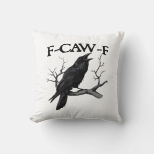 F Caw F Vintage Graphic Classic Throw Pillow