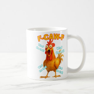 F-caw-f What The Heli Chicken Funny Meme Vintage Coffee Mug
