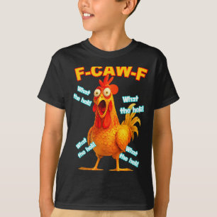 F-caw-f What The Heli Chicken Funny Meme Vintage  T-Shirt