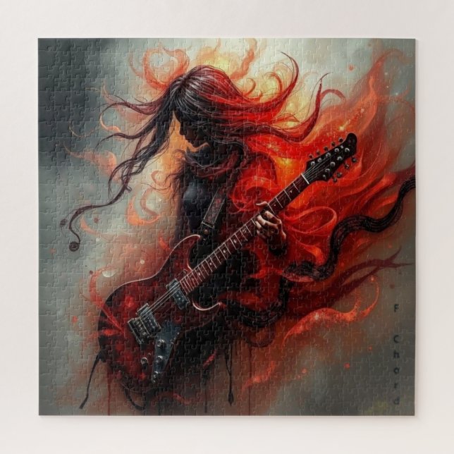 F Chord - AI Digital Art Print Jigsaw Puzzle (Vertical)
