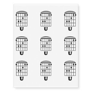 F Chord U Temporary Tattoos