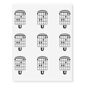 F Chord U Temporary Tattoos
