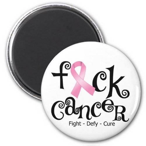 FCK Breast Cancer Pink Ribbon Magnet