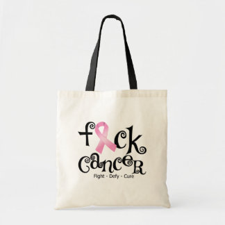 F*CK Breast Cancer (Pink Ribbon) Tote Bag