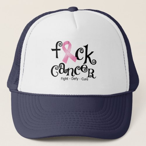 FCK Breast Cancer Pink Ribbon Trucker Hat