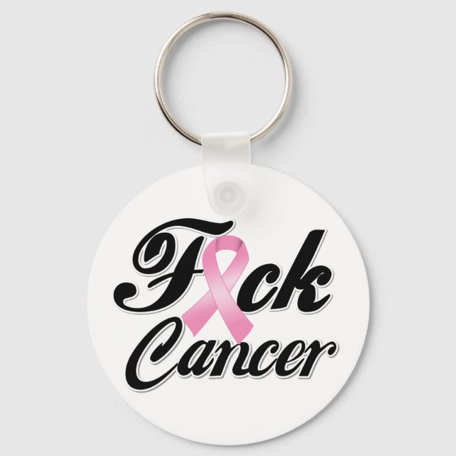 F*CK Breast Cancer Shirts Keychain (Front)