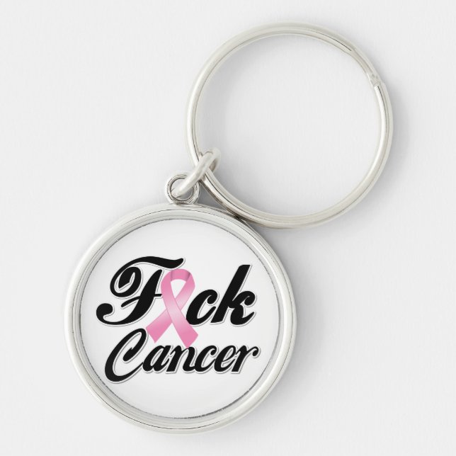 F*CK Breast Cancer Shirts Keychain (Front)