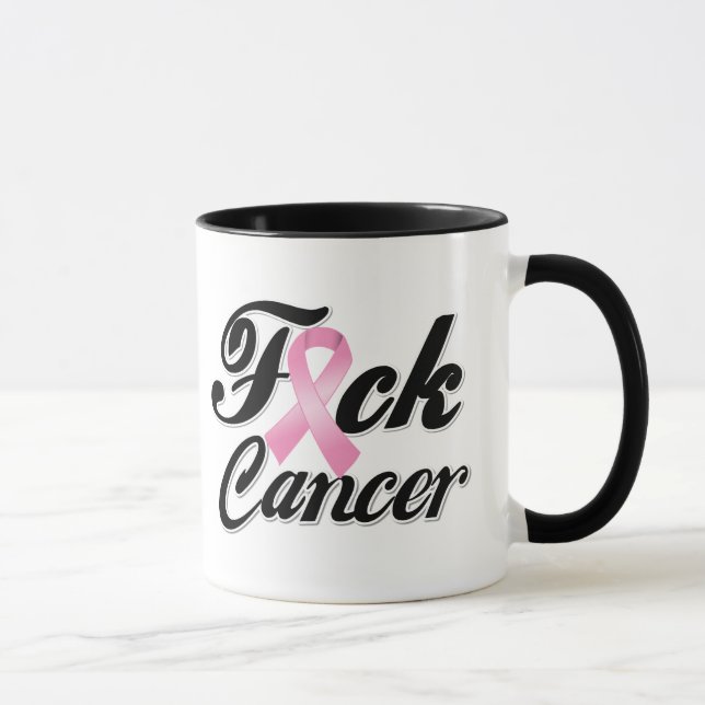 F*CK Breast Cancer Shirts Mug (Right)