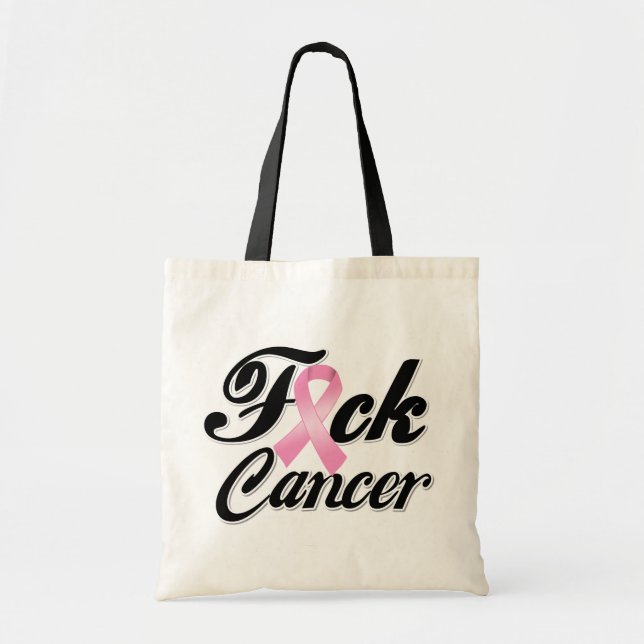 F*CK Breast Cancer Shirts Tote Bag (Front)