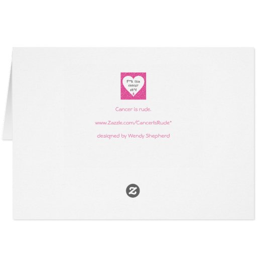 F*ck Cancer Card (Back Horizontal)