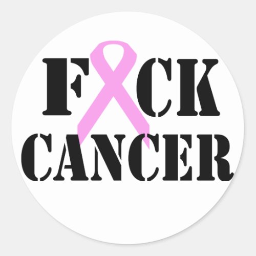 FCK Cancer Classic Round Sticker