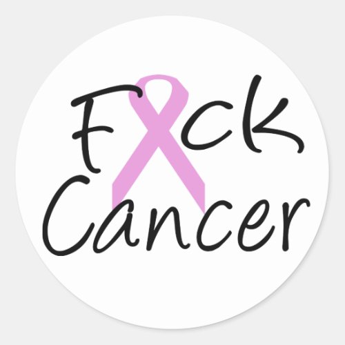 FCK Cancer Classic Round Sticker