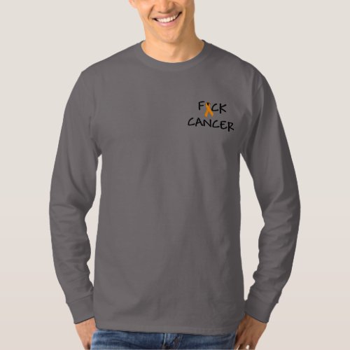 Fck Cancer Orange Awareness Ribbon T_Shirt