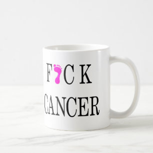 f*ck cancer soft text coffee mug
