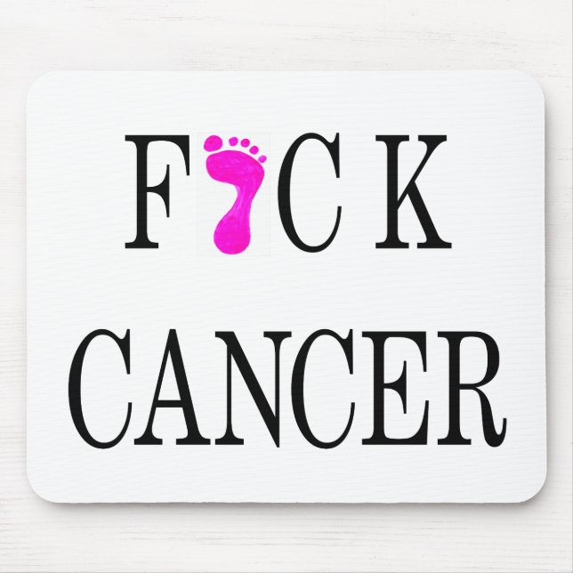f*ck cancer soft text mouse pad (Front)