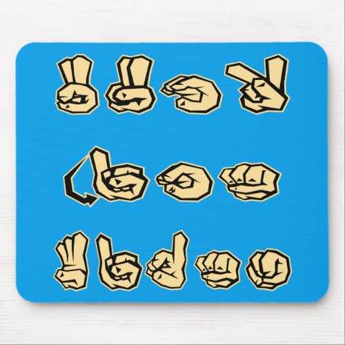Fck Joe Biden American Sign Language ASL  03 Mouse Pad