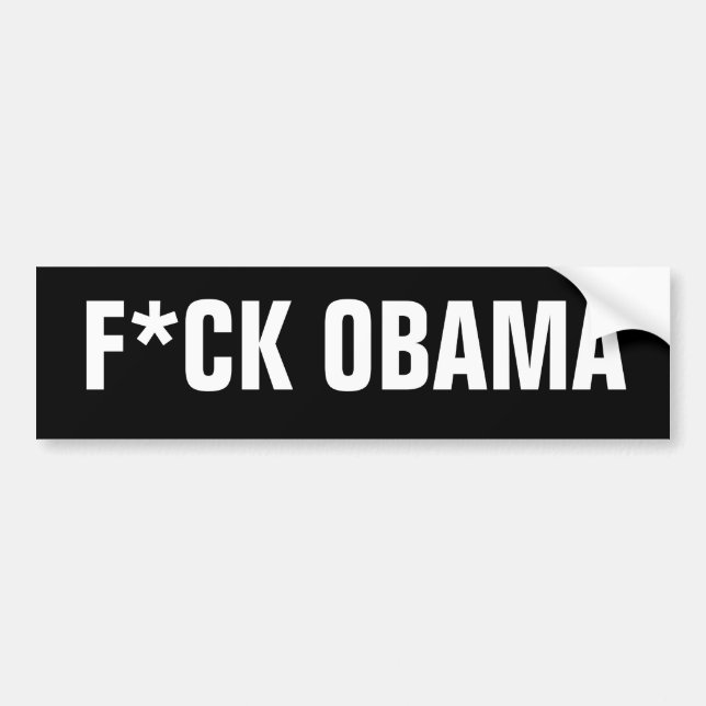 F*CK OBAMA BUMPER STICKER (Front)