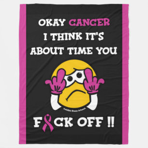 F#CK OFF...Breast Cancer Fleece Blanket