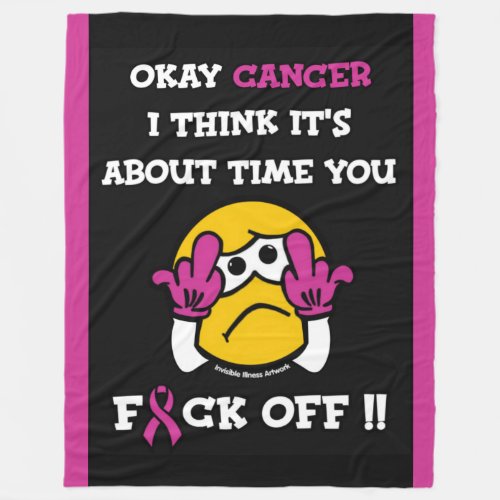 FCK OFFBreast Cancer Fleece Blanket