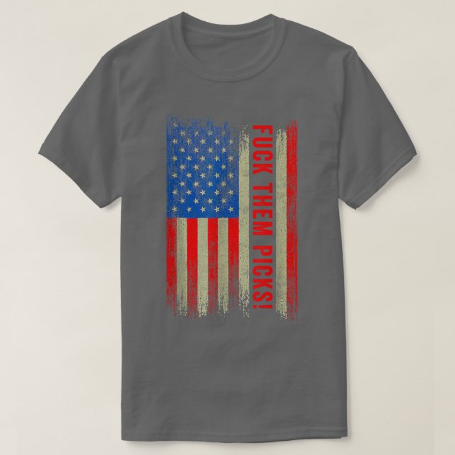 F ck Them Picks Les Snead USA Flag T-Shirt (Design Front)