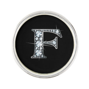 F "Diamond Bling" Lapel Pin