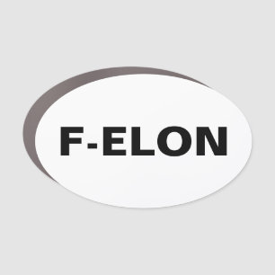 F-ELON oval car bumper magnet