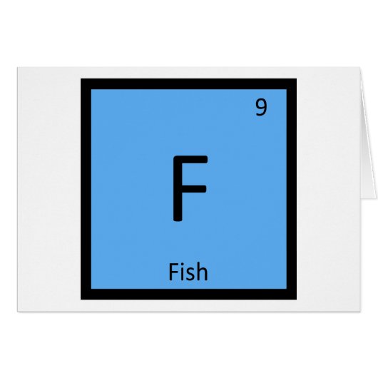 F - Fish Chemistry Periodic Table Element Symbol Cards (Front Horizontal)