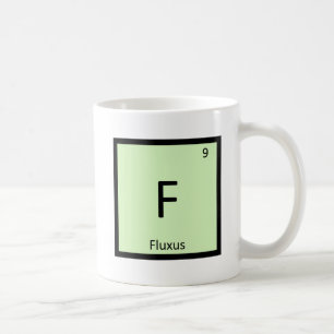 F - Fluxus Art Chemistry Periodic Table Symbol Coffee Mug