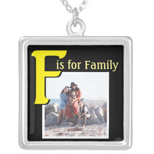 F for Family Silver Plated Necklace
